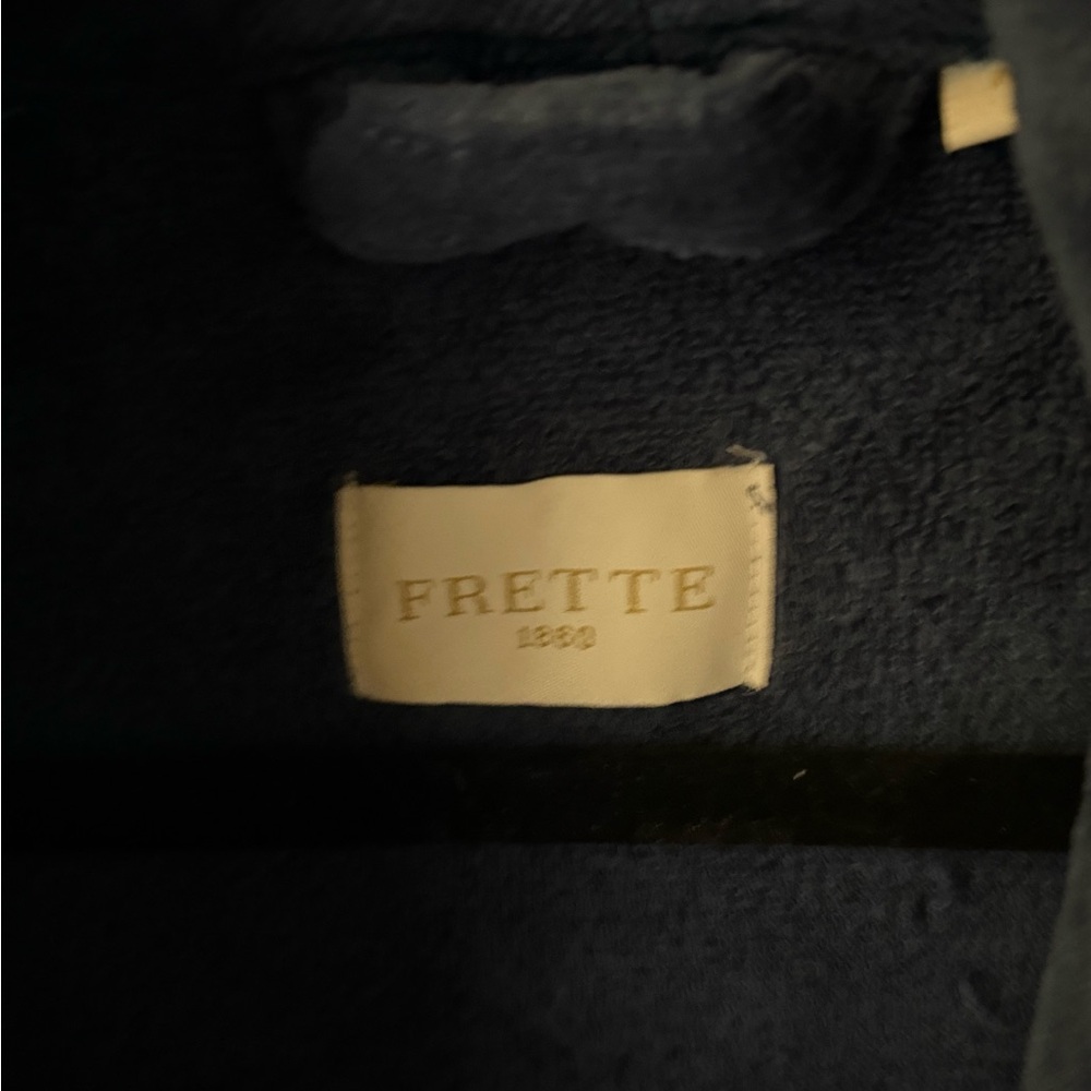 Frette Navy Blue Robe - Picture 3 of 5